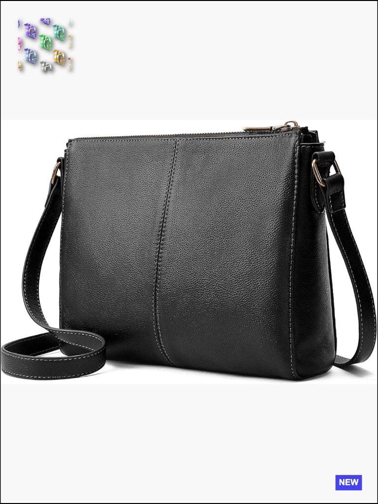 Genuine Leather Crossbody Bag With Rfid Security Adjustable Strap Travel Purse